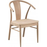 Krzesło drewniane boho Janik dąb naturalny / plecionka Actona