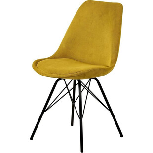 Krzesło sztruksowe Eris żółte Actona