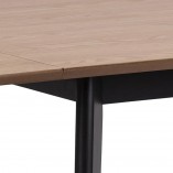Stół fornirowany rozkładany Roxby 120x80cm dąb naturalny / czarny Actona