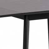 Stół fornirowany rozkładany Roxby 120x80cm czarny dąb Actona
