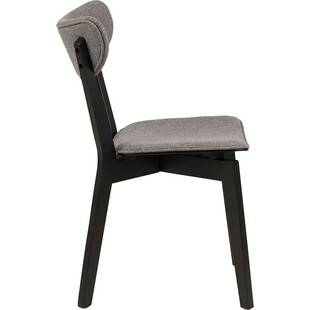 Krzesło drewniane tapicerowane Roxby szary / czarny Actona