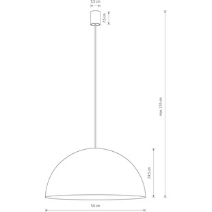 Lampa wisząca półkula Hemisphere Super 50cm brązowa Nowodvorski
