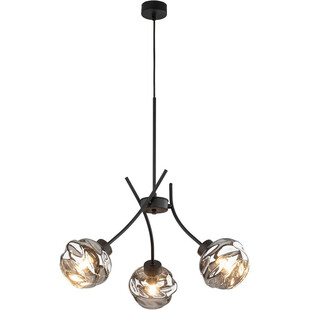 Lampa wisząca szklana nowoczesna Zulia III 48cm grafit lustrzany / czarny TK Lighting