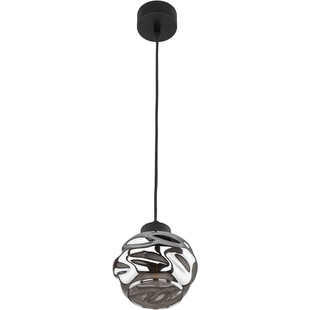 Lampa wisząca szklana nowoczesna Zulia 15cm grafit lustrzany / czarny TK Lighting