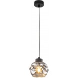 Lampa wisząca szklana nowoczesna Zulia 15cm grafit lustrzany / czarny TK Lighting