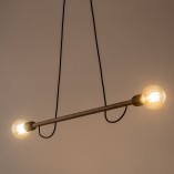 Lampa wisząca loft "patyczak" Helix Wood II 93cm czarny / orzech TK Lighting
