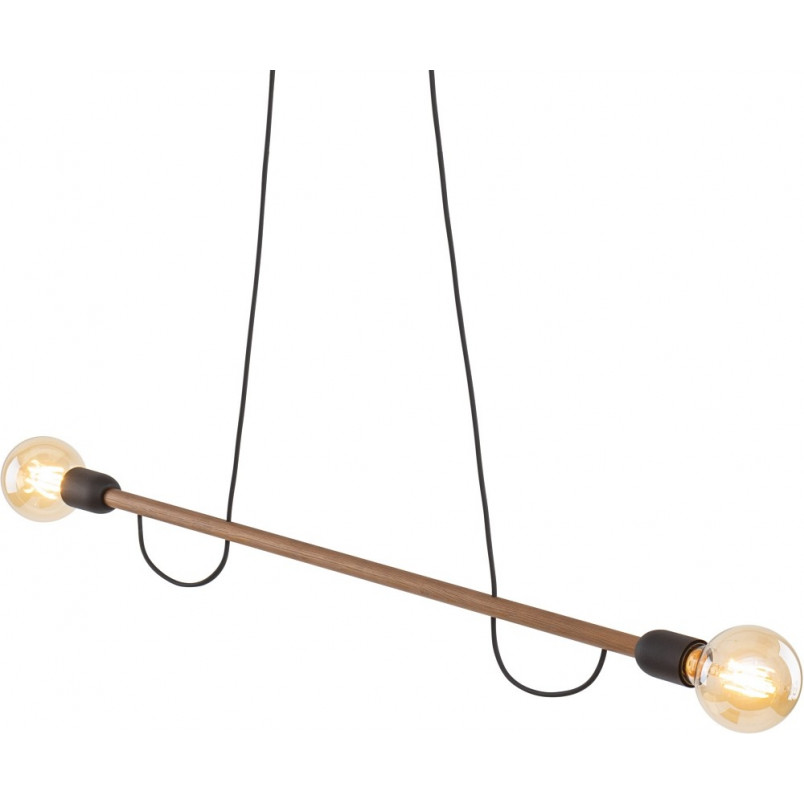 Lampa wisząca loft "patyczak" Helix Wood II 93cm czarny / orzech TK Lighting