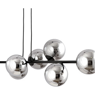 Lampa wisząca podłużna szklane kule Rossi VI czarno-grafitowa marki Emibig