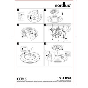 Plafon okrągły Oja LED 29cm IP20 3000 / 4000K biały Nordlux