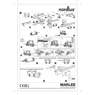 Kinkiet łazienkowy podłużny Marlee LED 50cm 4000K czarny Nordlux