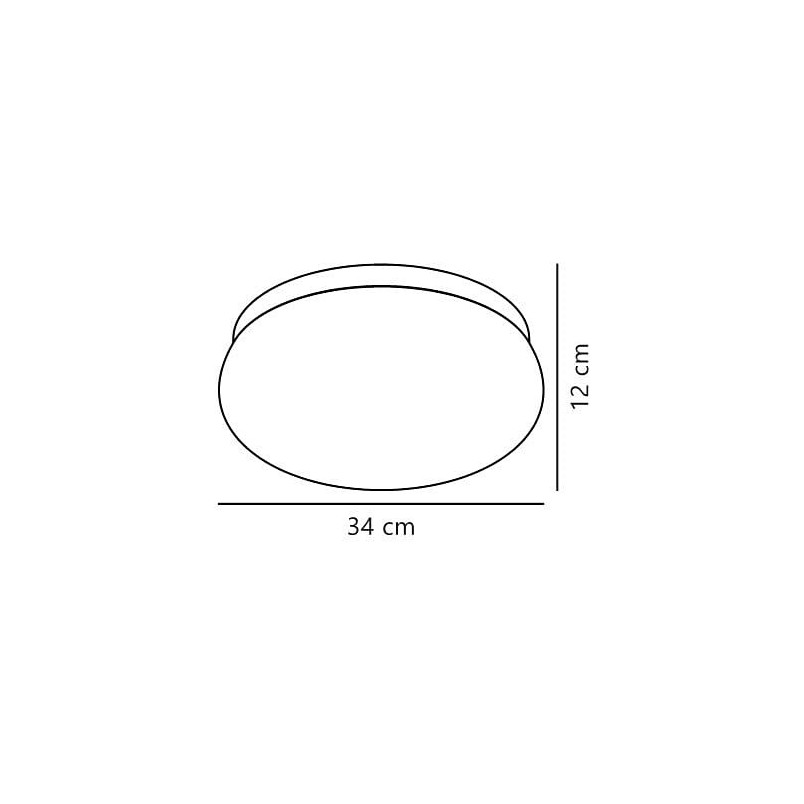 Plafon łazienkowy okrągły Foam 34cm biało-czarny Nordlux