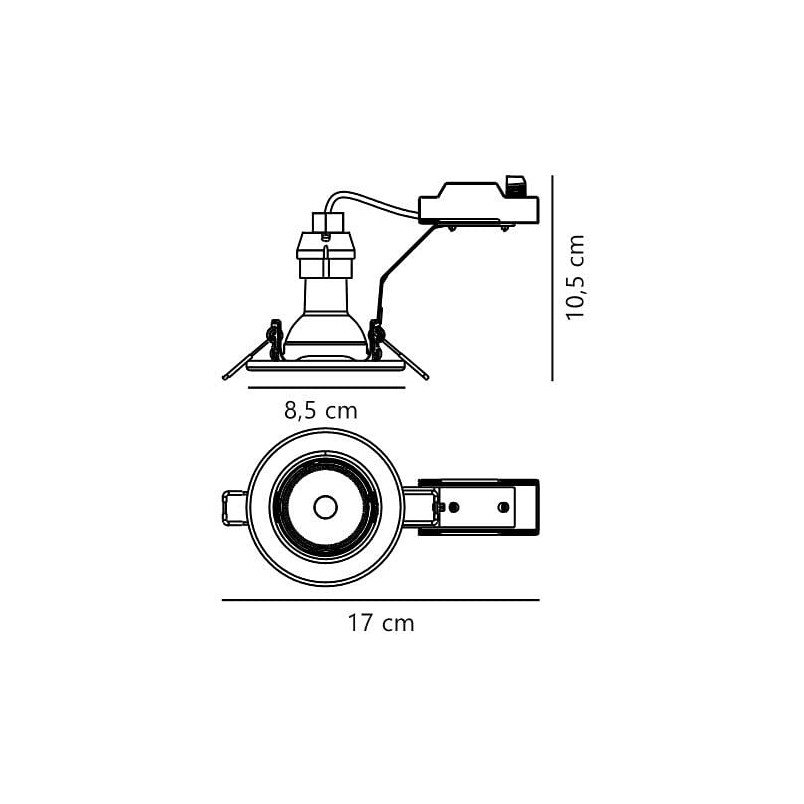 Lampa podtynkowa downlight 3 sztuki Canis 2700K nikiel szczotkowany Nordlux