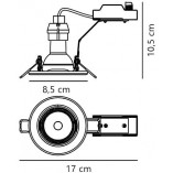 Lampa podtynkowa downlight 3 sztuki Canis 2700K nikiel szczotkowany Nordlux