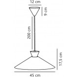 Lampa wisząca skandynawska Dial 45cm czarna Nordlux