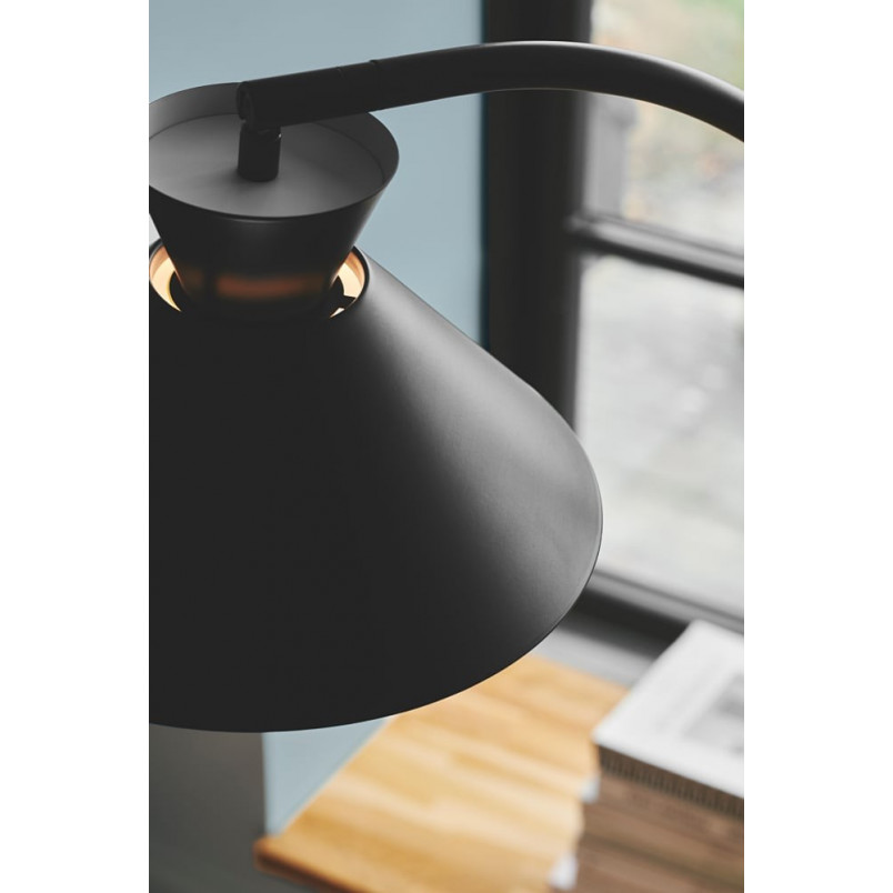 Lampa łukowa Dial czarna do salonu, sypialni czy gabinetu