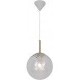 Lampa wisząca szklana kula art deco Chisell 25cm przeźroczysty / mosiądz Nordlux