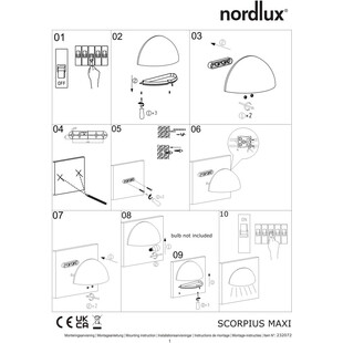Kinkiet ogrodowy Scorpius Maxi II czarny Nordlux