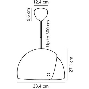 Lampa wisząca nowoczesna Align 33cm biała DFTP
