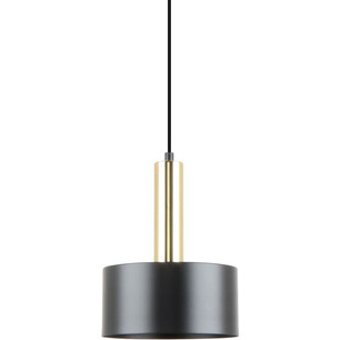 Lampa wisząca art deco Leo 20cm czarno-złota Zumaline