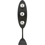 Lampa podłogowa nowoczesna 3 szklane kule Aura czarno-grafitowa Emibig