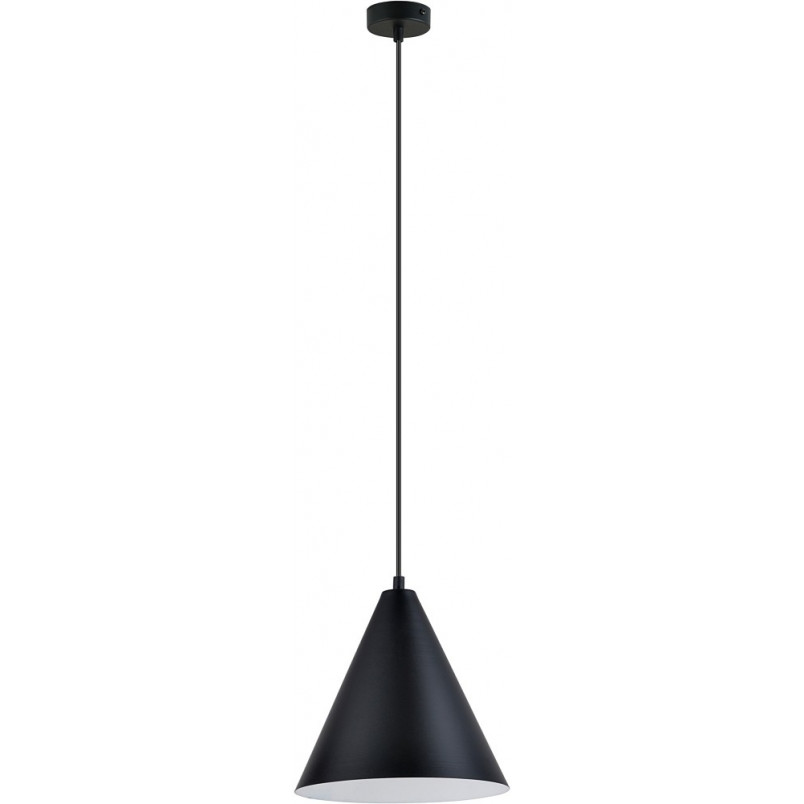 Lampa wisząca stożek Rebel 23,5cm czarno-biała Emibig