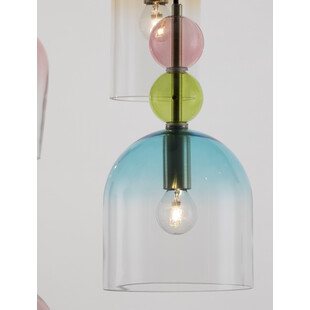 Lampa wisząca szklana dekoracyjna Oro V 51,7cm multikolor