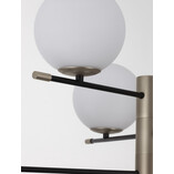 Lampa wisząca szklane kule Mighty 100cm biały / czarny / mosiądz