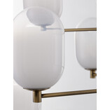 Lampa sufitowa szklana Lora XII 100cm biały / odcienie złota