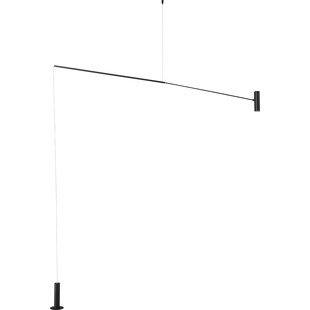 Lampa wisząca minimalistyczna Tone LED 185cm czarna