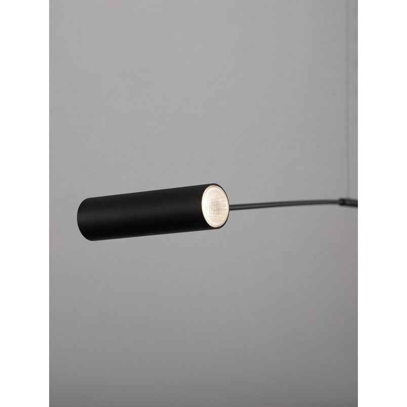 Lampa wisząca minimalistyczna Tone LED 185cm czarna