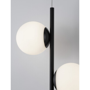 Lampa wisząca 2 szklane kule Nebbia 28,5cm biało-czarna