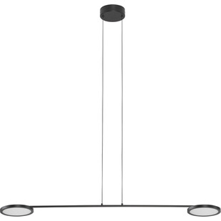 Lampa wisząca nowoczesna 2 punktowa Field LED 100cm czarna