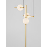 Lampa wisząca glamour 3 punktowa Marks LED 89cm biały opal / złoty
