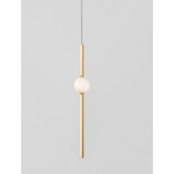 Lampa wisząca glamour Marks LED 12cm biały opal / złoty