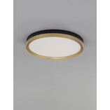 Plafon okrągły nowoczesny Davis LED 40cm czarny / złoty mosiądz