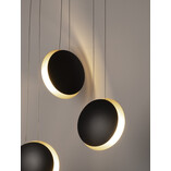Lampa wisząca nowoczesna 3 punktowa Case LED 48cm czarno-złota