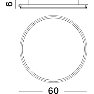 Plafon okrągły glamour Sallow LED 60cm biało-złoty