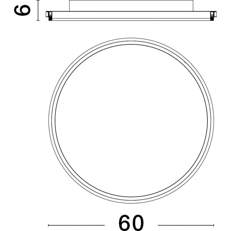 Plafon okrągły glamour Sallow LED 60cm biało-złoty