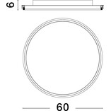 Plafon okrągły glamour Sallow LED 60cm biało-złoty