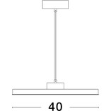 Lampa wisząca minimalistyczna Lyra LED 40cm czarna ZŁA JAKOŚĆ
