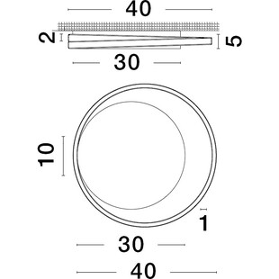 Plafon nowoczesny Modal LED 40cm 3000K biały