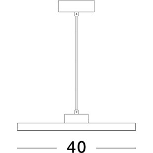 Lampa wisząca minimalistyczna Lyra LED 40cm biała ZŁA JAKOŚĆ