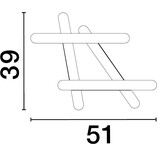 Plafon nowoczesny Salix LED 51cm biały