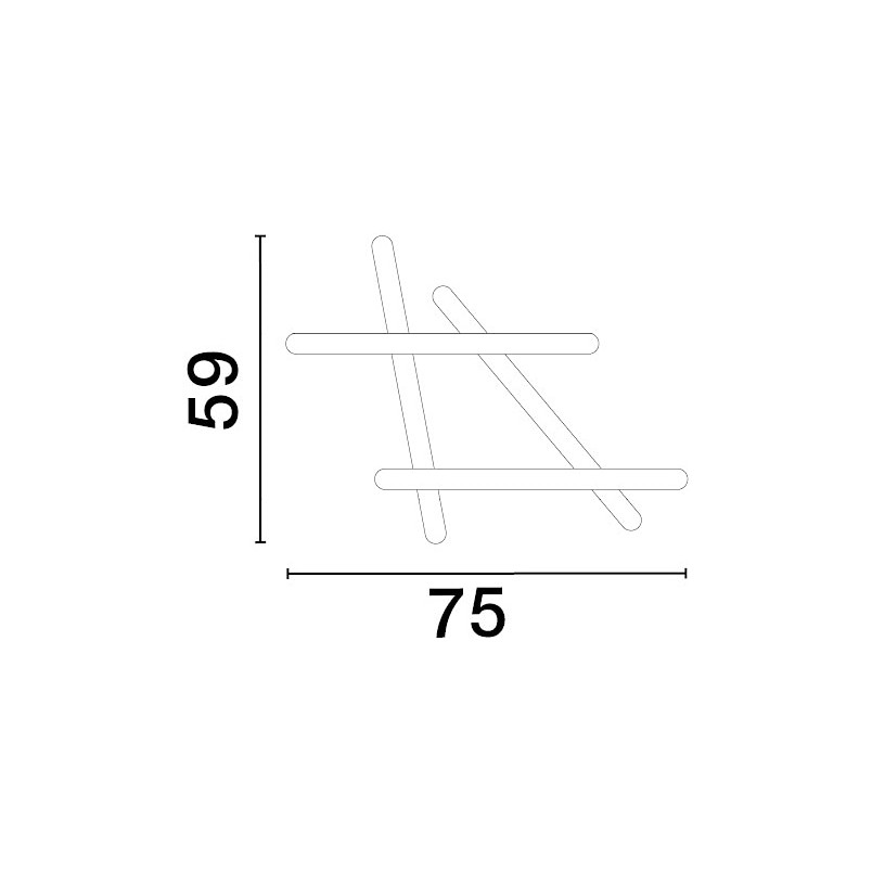 Plafon nowoczesny Salix LED 75cm czarny