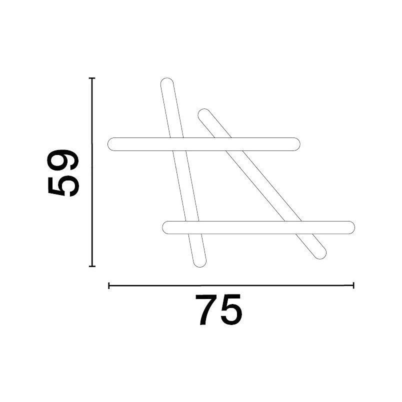 Plafon nowoczesny Salix LED 75cm biały