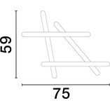Plafon nowoczesny Salix LED 75cm biały