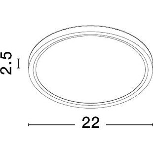 Plafon okrągły Rebel LED 22cm biały