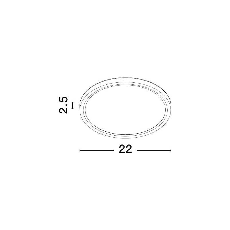 Plafon okrągły Rebel LED 22cm biały