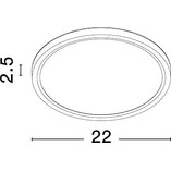 Plafon okrągły Rebel LED 22cm biały
