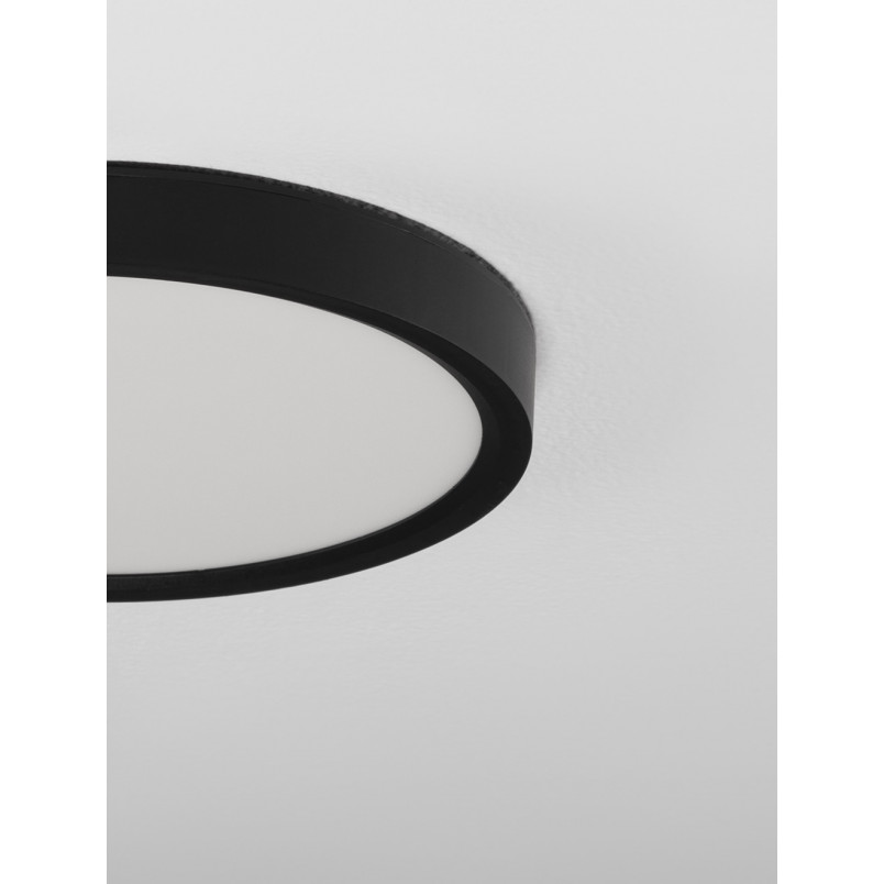 Plafon okrągły Rebel LED 22cm czarny